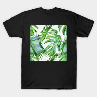 Tropical Elation | Palms and Ferns Pattern T-Shirt